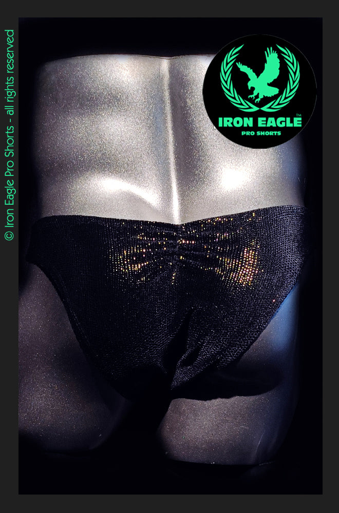 Pro Classic Physique Briefs - 1.5'' Black Lizard Skin Velvet
