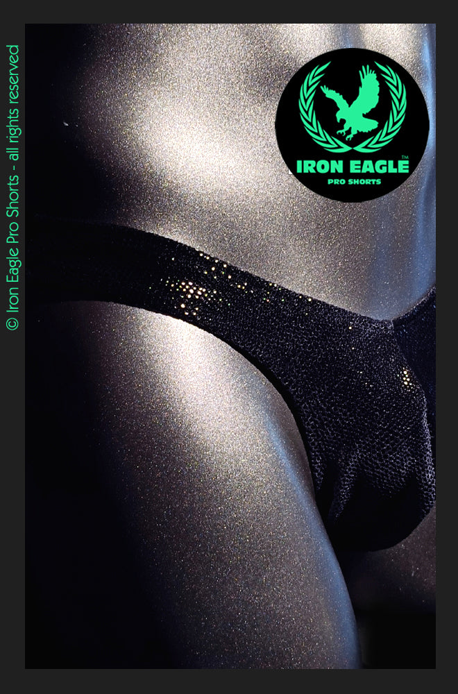 Pro Classic Physique Briefs - 1.5'' Black Lizard Skin Velvet
