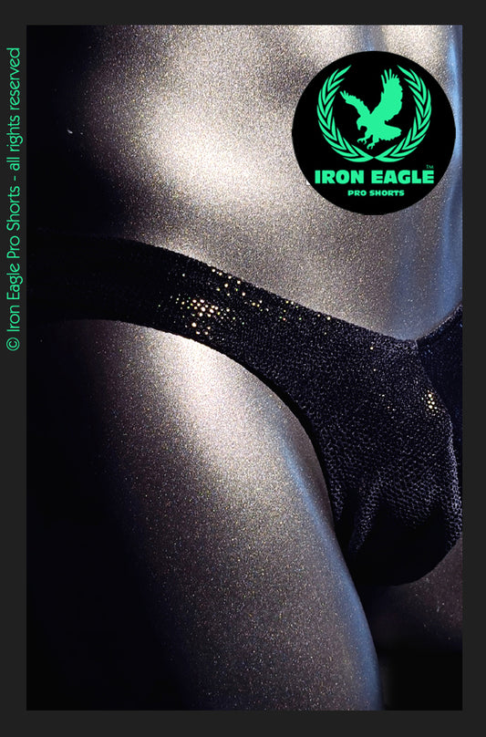 Pro Classic Physique Briefs - 1.5'' Black Lizard Skin Velvet