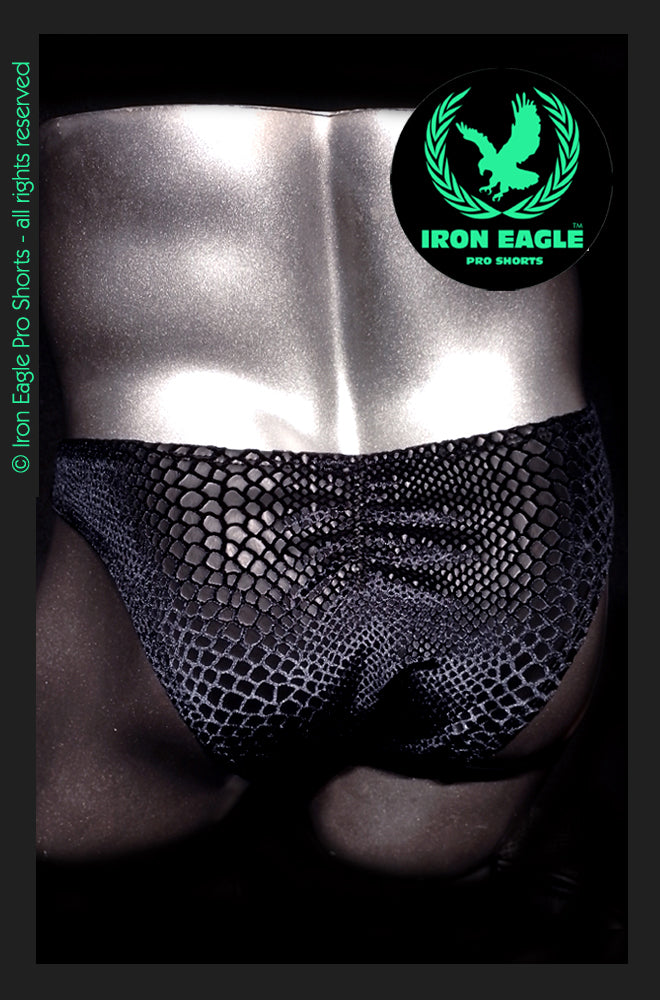 Pro Classic Physique Briefs - 1.5'' Matt Snakeskin Velvet