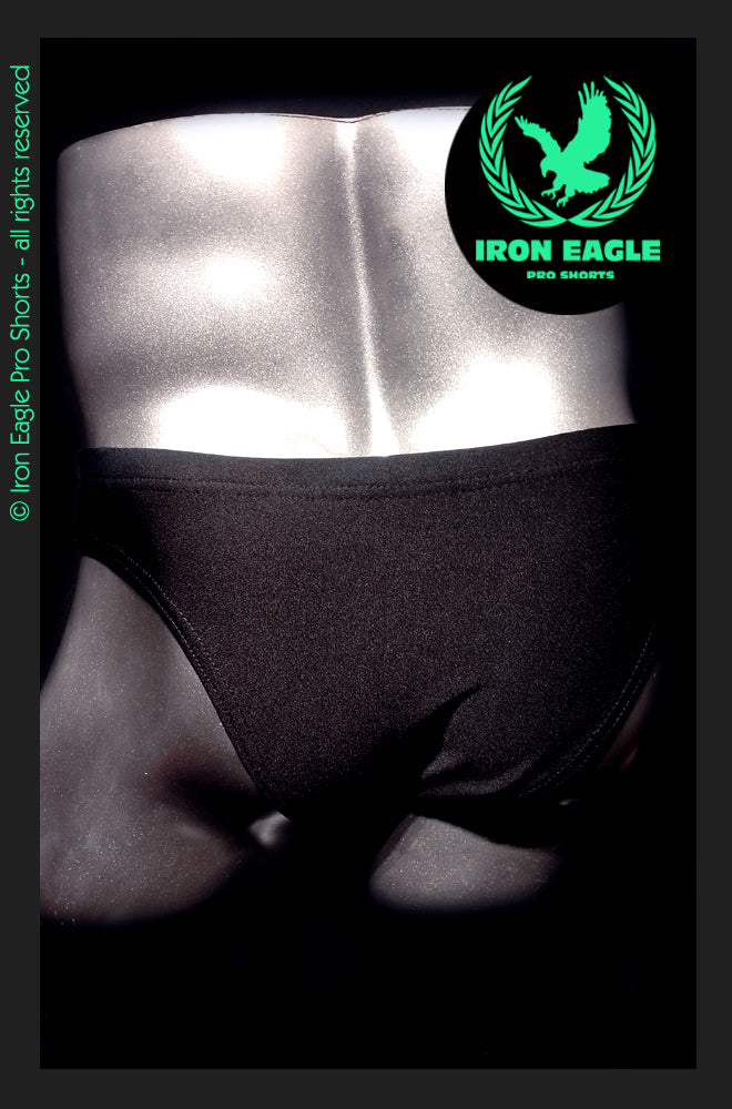 Pro Classic Physique Briefs - 2'' Black Italian Lycra