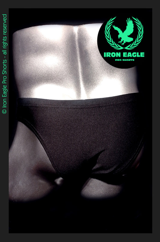 Pro Classic Physique Briefs - 2'' Black Italian Lycra
