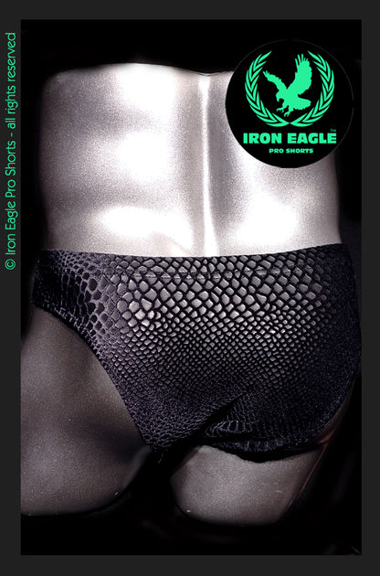 Pro Classic Physique Briefs - 2'' Matt Snakeskin Velvet