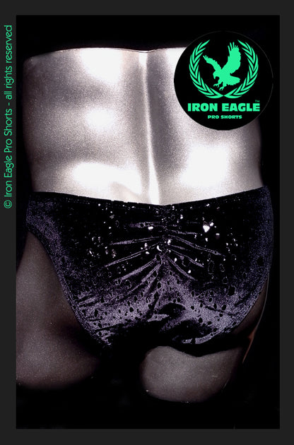 Pro Classic Physique Briefs - 1.5'' Black Meteorite Velvet
